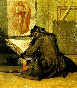 jean-simeon chardin tecknaren oil